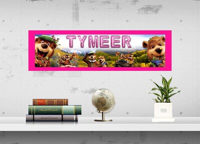 Yogi Bear - Personalized Poster with Your Name, Birthday Banner, Custom Wall Décor, Wall Art - image3